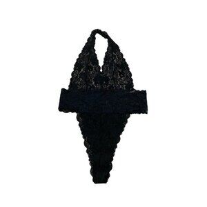 Frederick's Of Hollywood Sheer Black Lace Body Suit - 2XL
